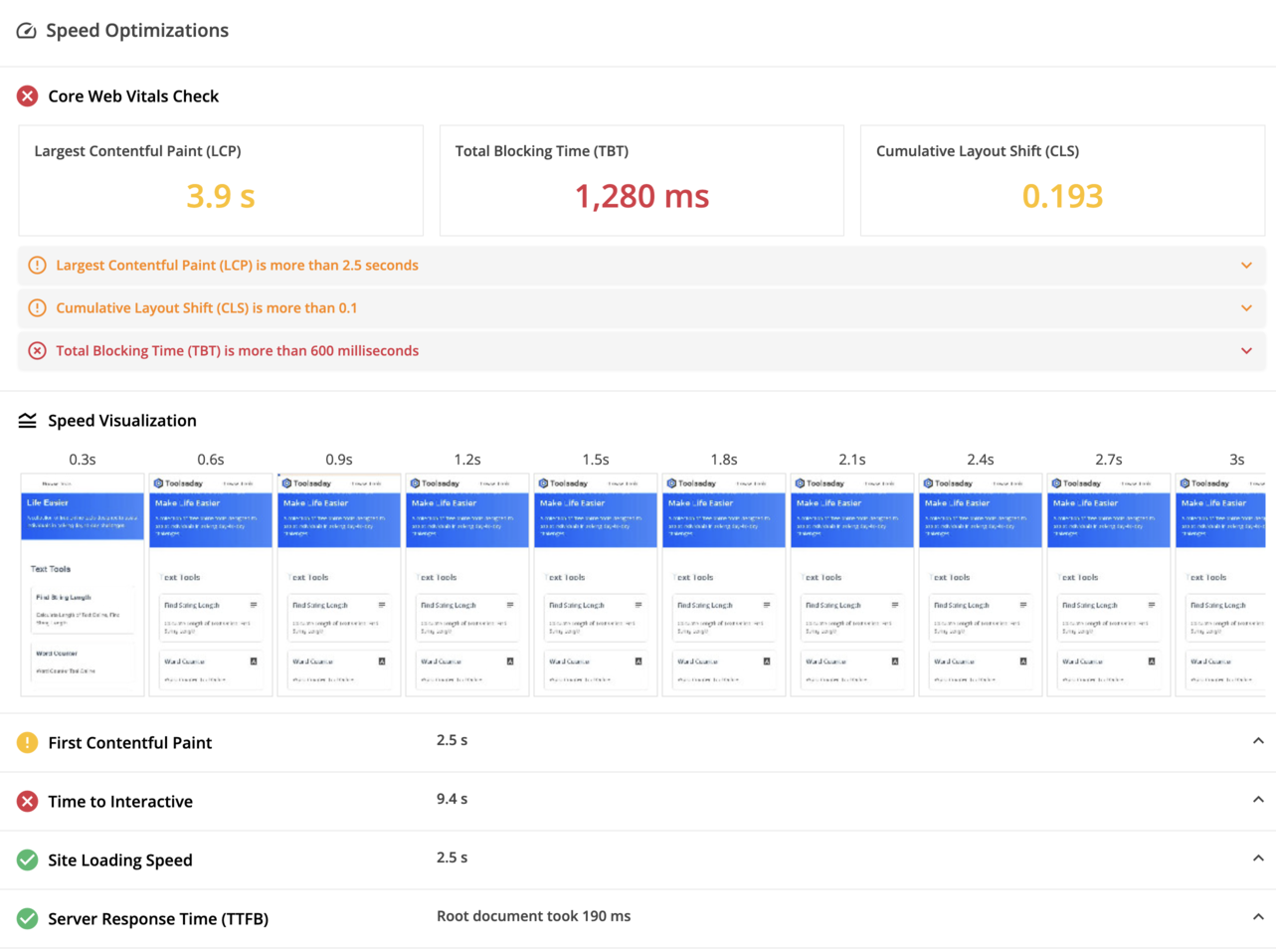 seo onpage speed optimizations